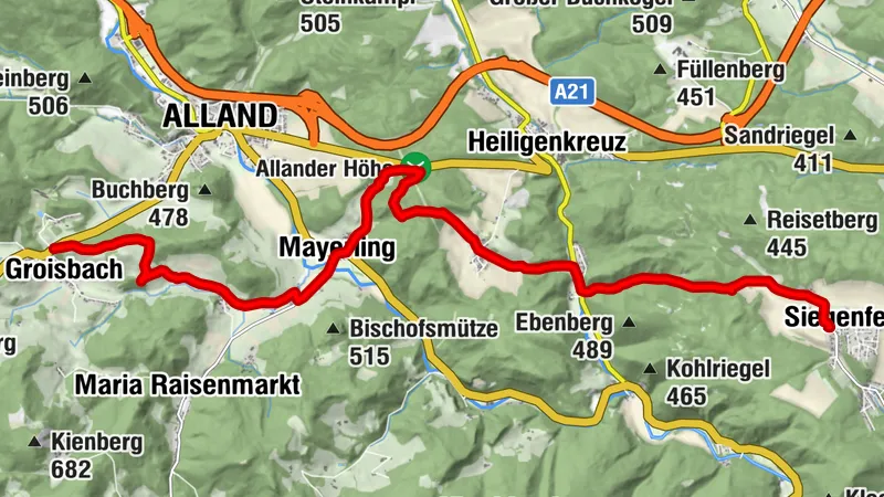 Teil 2 Helenental Groisbach nach Siegenfeld