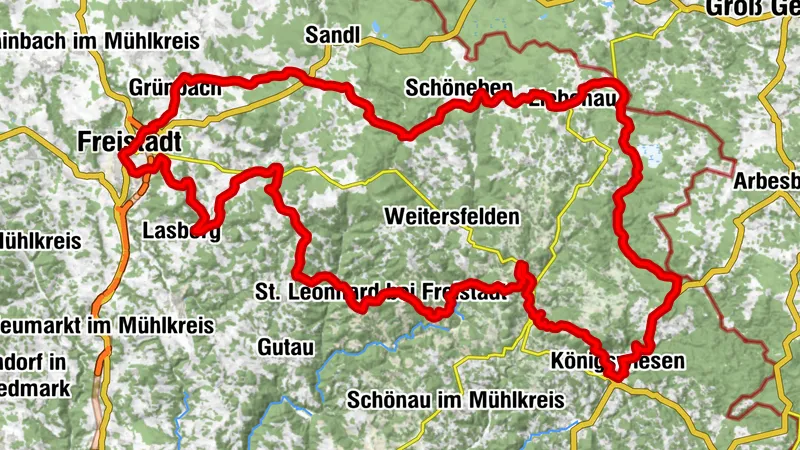 Tour Gravel "Boucle Goldwiesen" | Départ Königswieserhof - Freistadt