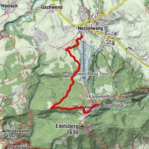 Alpspitzbahn-Talstation - Bayerstetten - Grathalde - Alpspitze