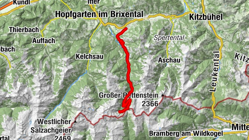 Route 208: Windautal - Rotwandalm/Filzenscharte