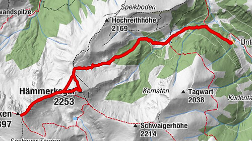 Seckauer Zinken von der Bodenhütte aus
