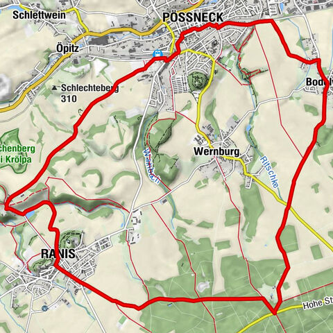 Parcours circulaire - voyage dans le temps à travers la vallée de l'Orla - Pößneck