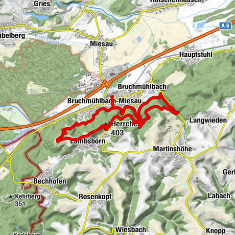 Bruchmühlbach-Miesau - Sentier des légendes de la forêt
