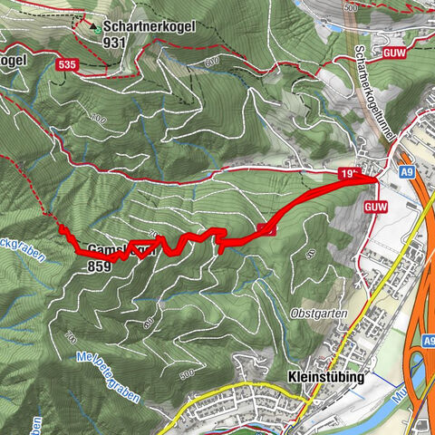 Königgraben - Gamskogel - Bärenhöhle - Königgraben
