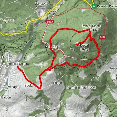 Parcours du Monte Cucal