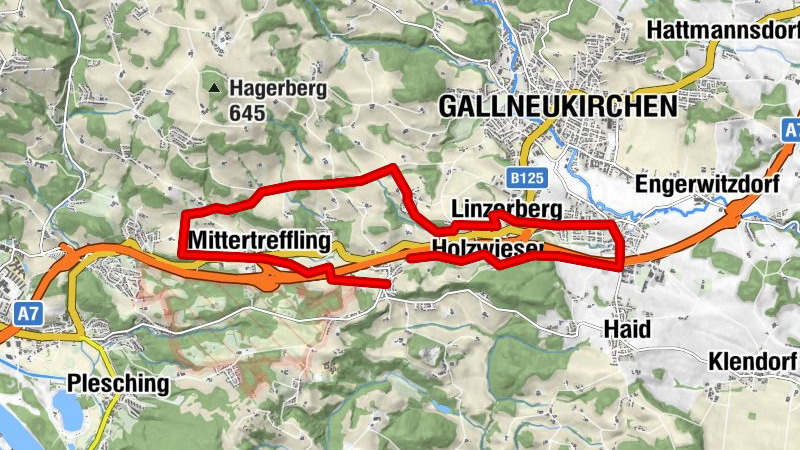 Pferdeeisenbahnwanderweg: Extention Treffling