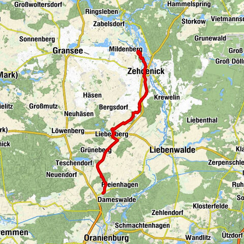 Fernwanderweg E10: 1. Nassenheide - Mildenberg