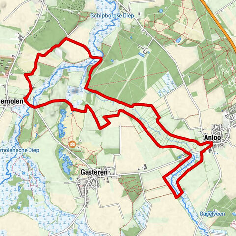 Oudemolenseweg naar Anloo