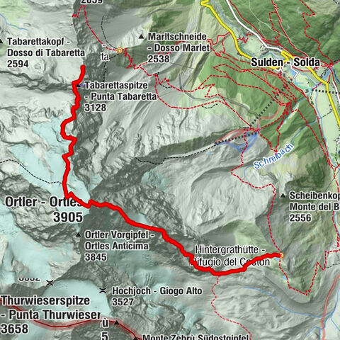 Ortler über Hintergrat