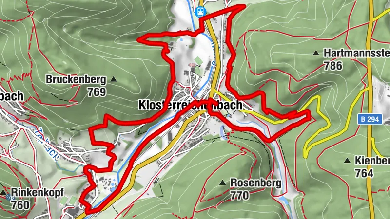 T2 Baiersbronn Klosterreichenbach-Trailtour - Raccourci 1 Stoffelswald