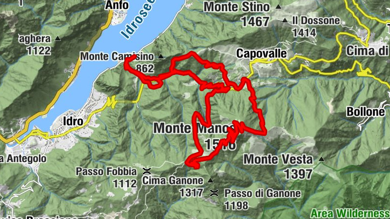 Tour Vantone - Capovalle - Monte Manos - Rio Secco - Cavallino - Vantone
