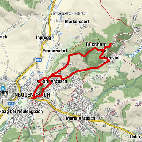 Randonnée circulaire vers la tour de Buchberg