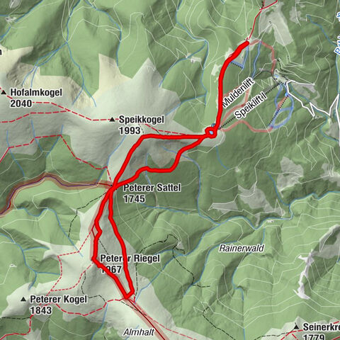 Salzstieglhaus - Speikkogel - Peterer Riegel