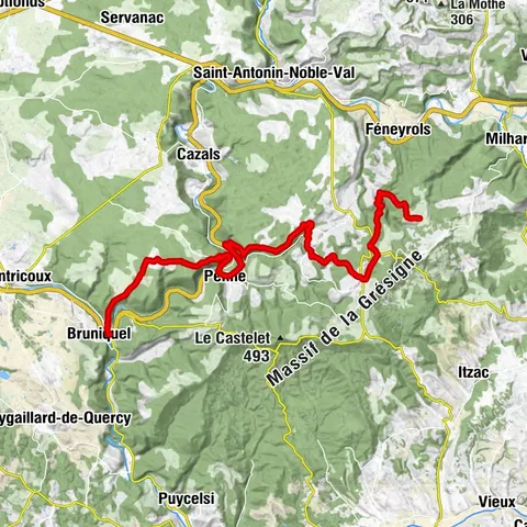 Tour du Tarn à cheval : Bruniquel / Roussayrolles