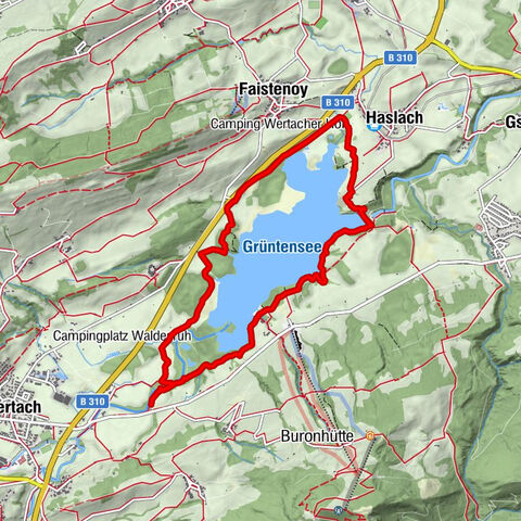Grüntensee, ab Parkplatz Nähe Wertach, Deutschland